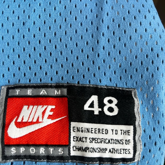 VTG MADE IN USA 80' s  NIKE N.CAROLINA TAR HEELS JORDAN AUTHENTIC JERSEY SIZE 48 - Picture 6 of 16